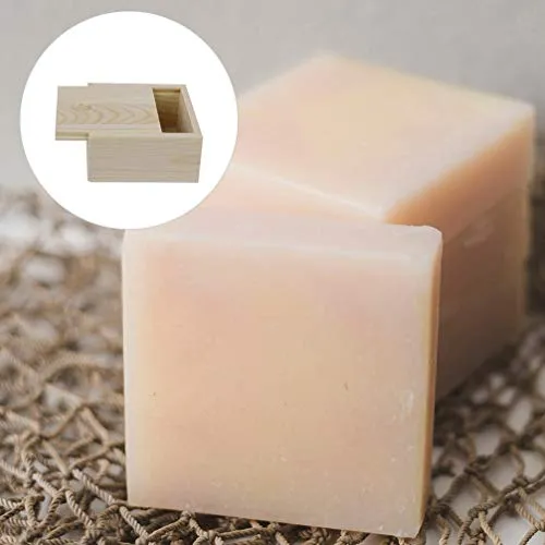 10pcs Wooden Unfinished Box Bamboo Soap Dish Natural Wood Soap Box with Lid Bar Soap Tray Holder for Bathroom Counter Shower Mini Wooden Jewelry Box