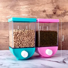 2259 Wall Mounted Cornflakes / Cereal / Pulses / Beans / Oatmeal / Candy / Namkeen / Dry Food Storage Box / Tank - 1100 ml (assorted color)