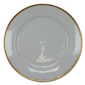 A Lanternier LNT170 Salad Plate 7 7/8" Gold Trim Limoges France Antique 1890's