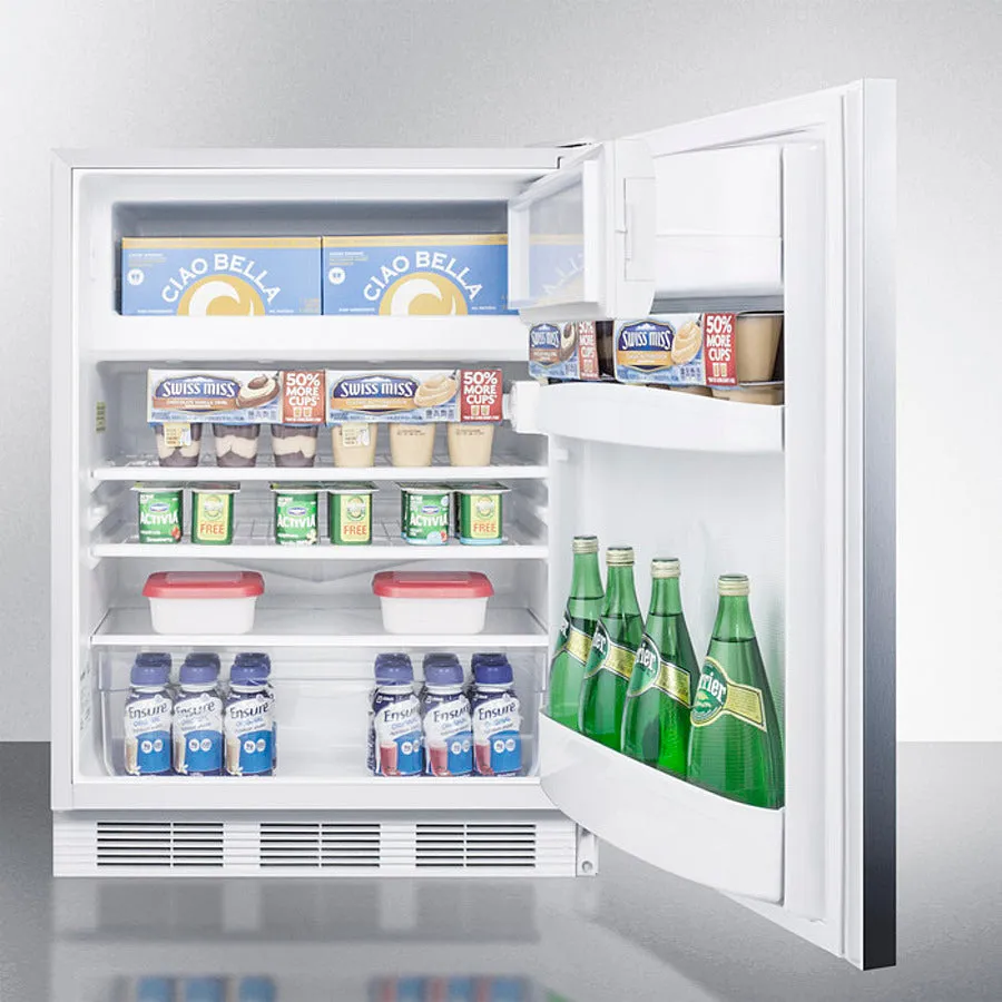 Accucold Summit - 24" Wide Built-In Refrigerator-Freezer, ADA Compliant | CT66LWBISSHHADA