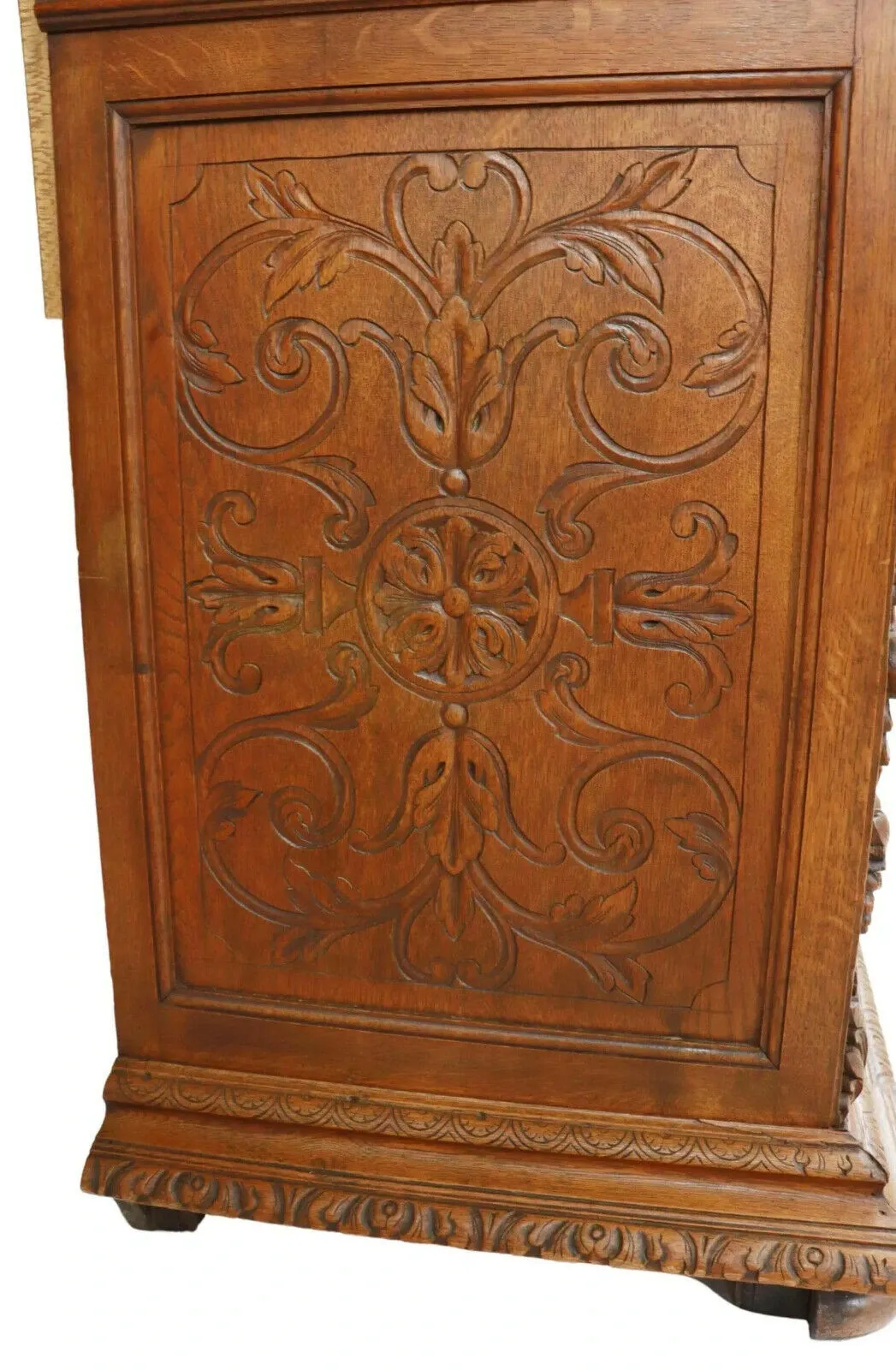 Antique Cabinet, Hunt, Oak, Foliate, French Game Bird & Deer Carved, 1800's!!