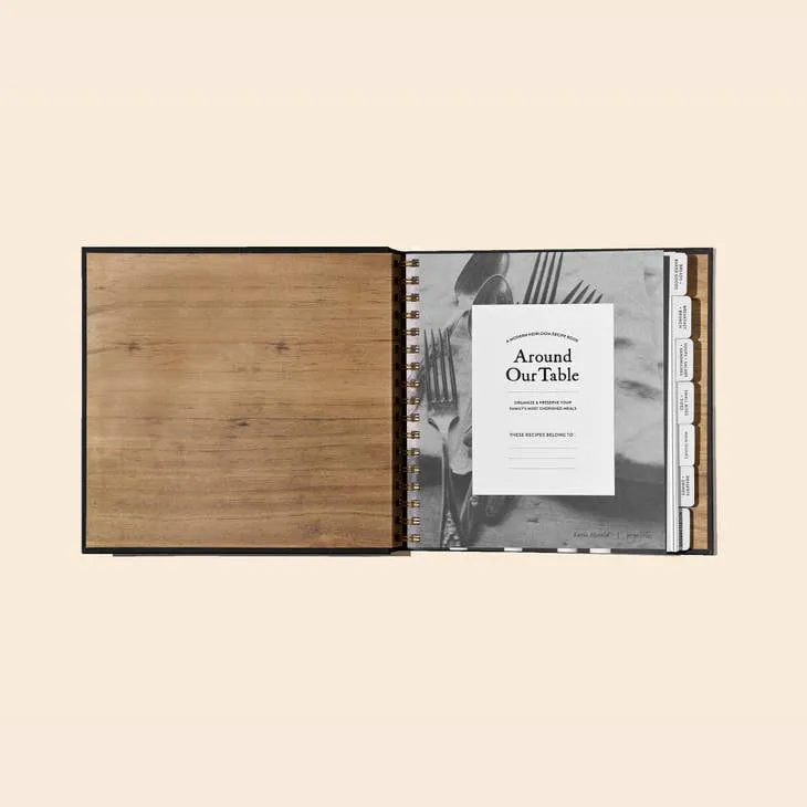 Around Our Table: Blank Recipe Book with Recipe Cards