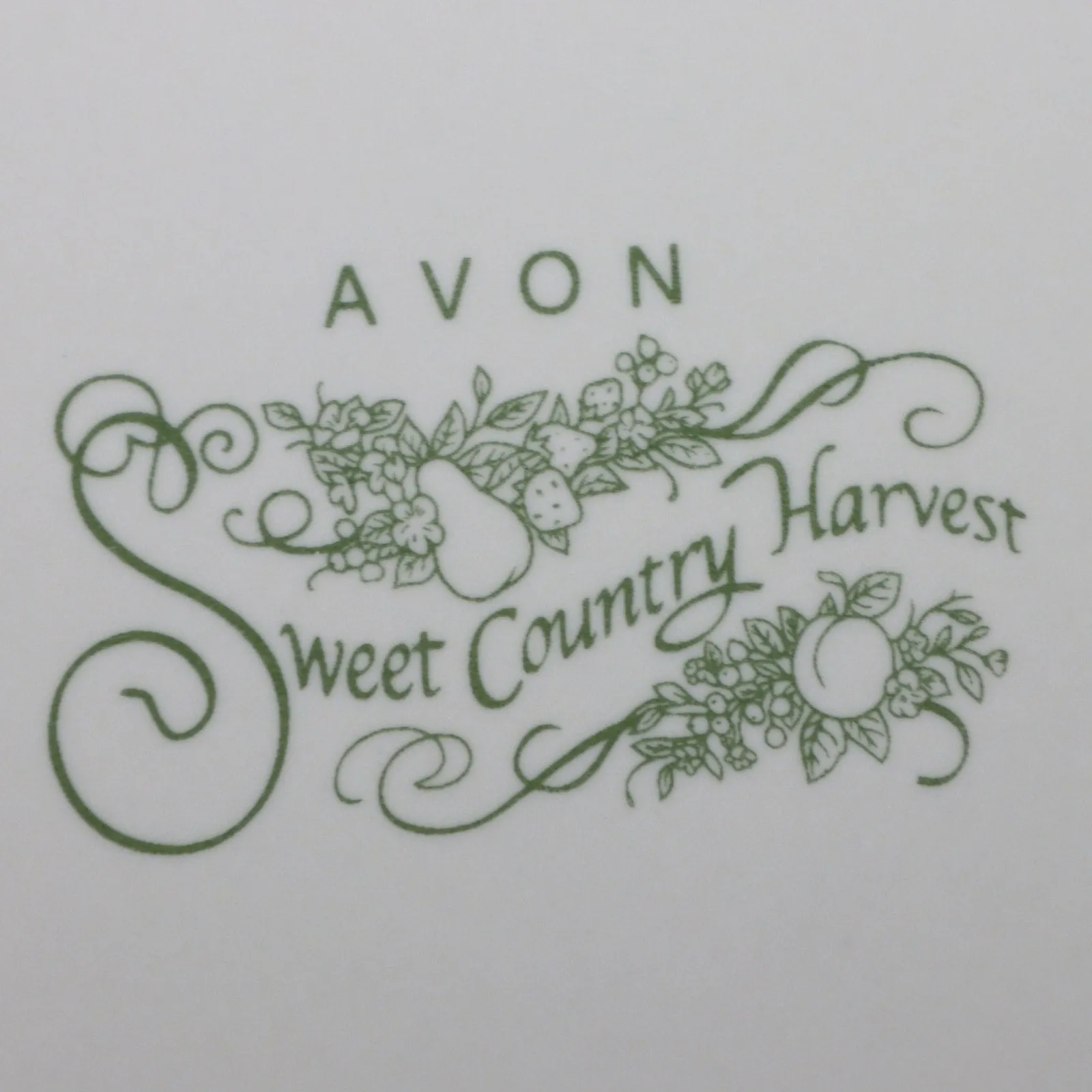 Avon Sweet Country Harvest Dinner Plate 10" Octagon Fruit Red Rim 1970's