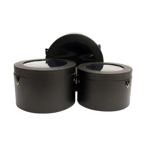 Black Transparent Top Gift Boxes - Set of 3