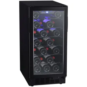 Edgestar BWR301BL 15" Wide 25 Bottle Built-In Single Zone Wine Cooler in Black