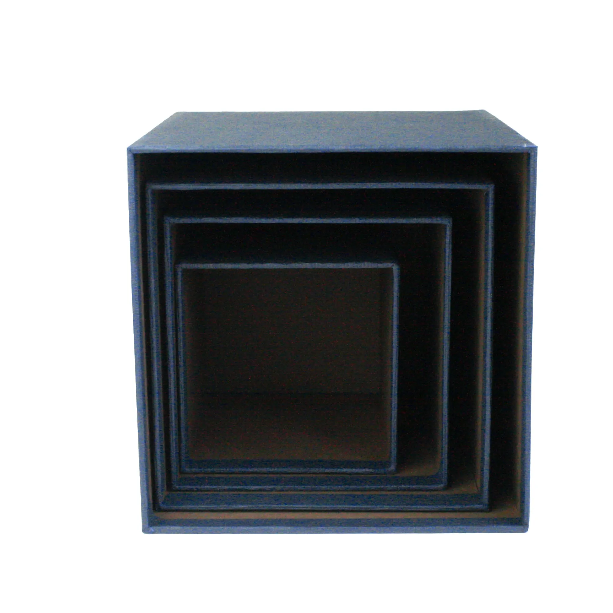 Elegant Dark Blue Gift Boxes - Set of 4