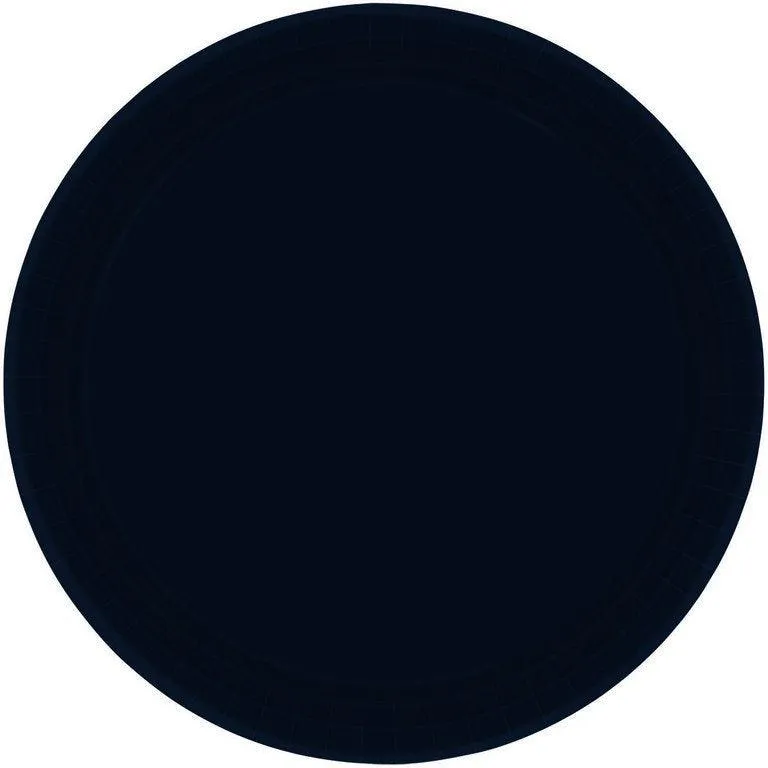 Jet Black Paper Lunch Plates