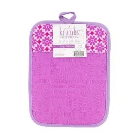 Krumbs Kitchen Designer Collection Silicone Pot Holder, Blooms