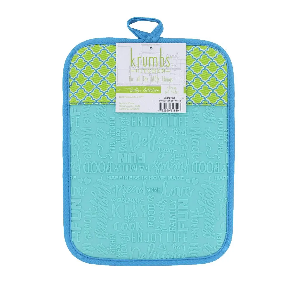 Krumbs Kitchen Designer Collection Silicone Pot Holder, Imperial