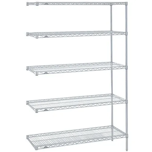 Metro 5AN317BR 18" x 24" x 74" Brite Wire Shelving Add-On with 5 Super Erecta&reg; Wire Shelves