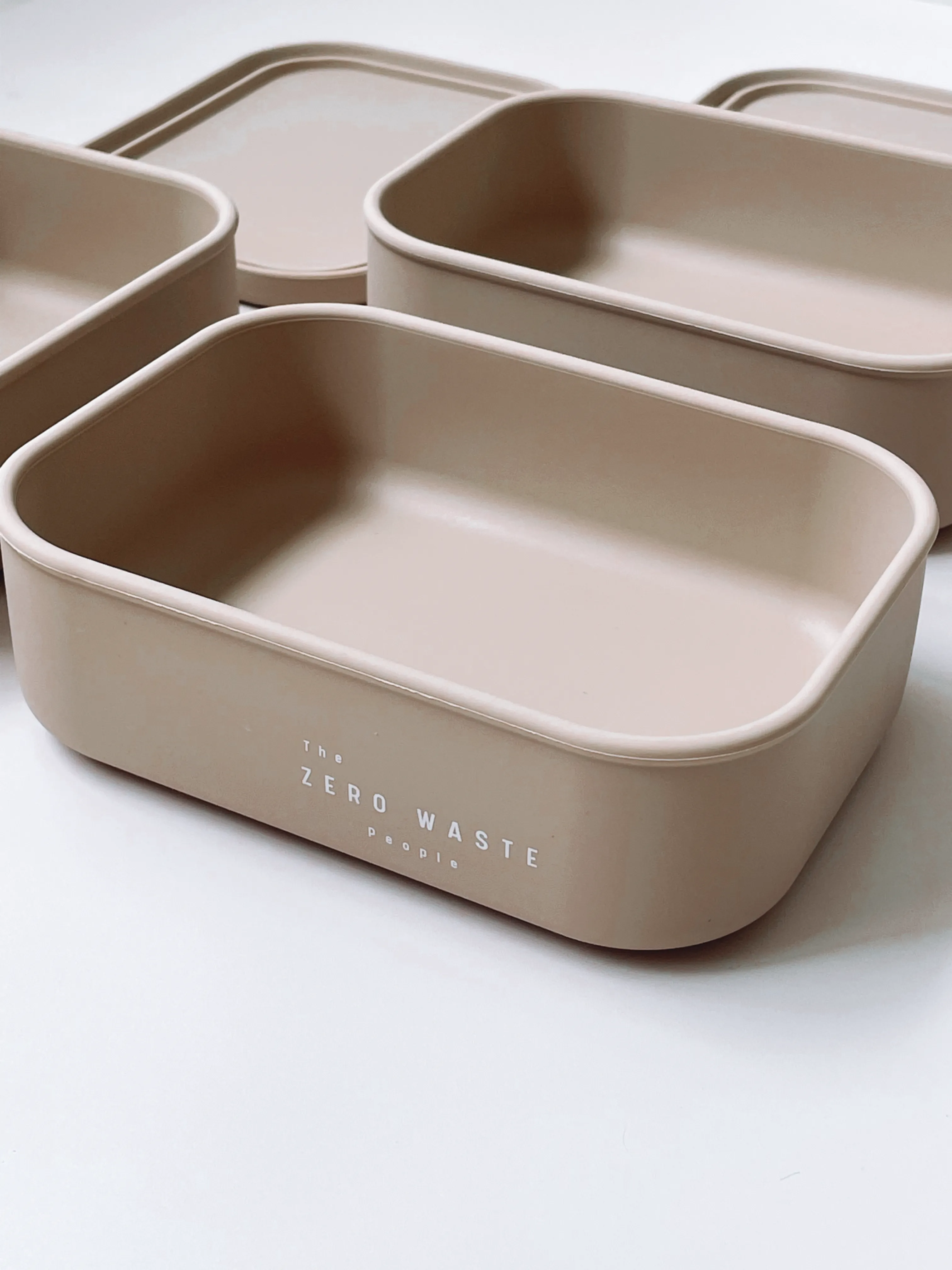 Nude Rectangle Silicone Container