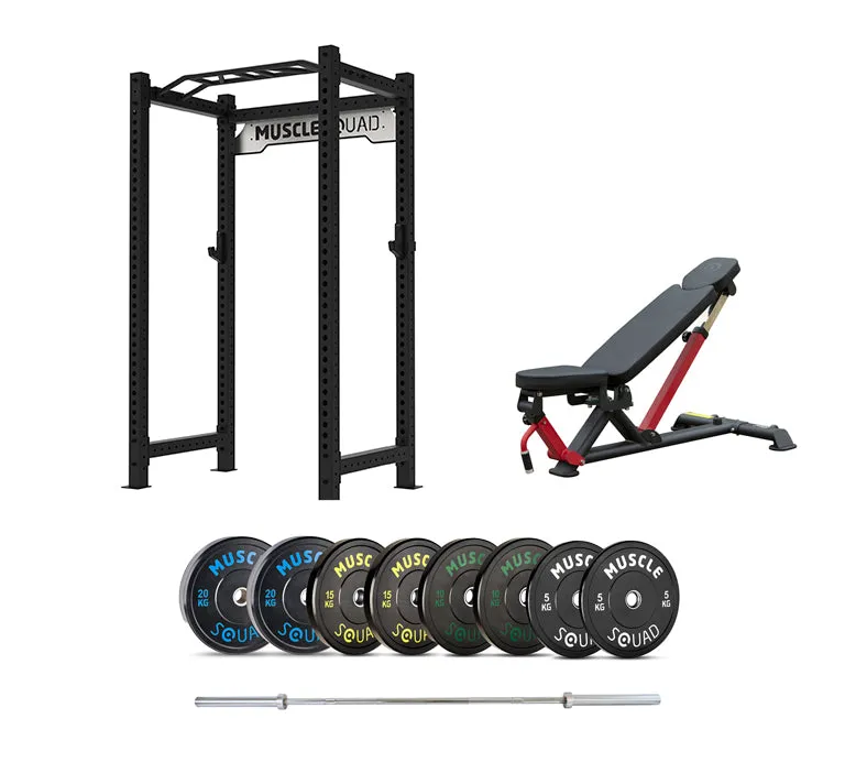 P3 Power Rack, Bench, Barbell and Weights Packages