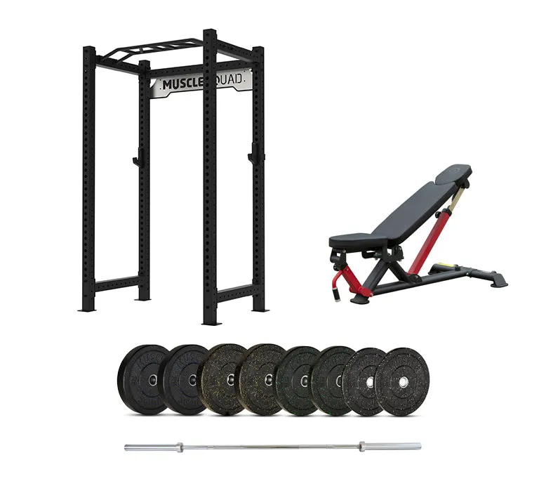 P3 Power Rack, Bench, Barbell and Weights Packages