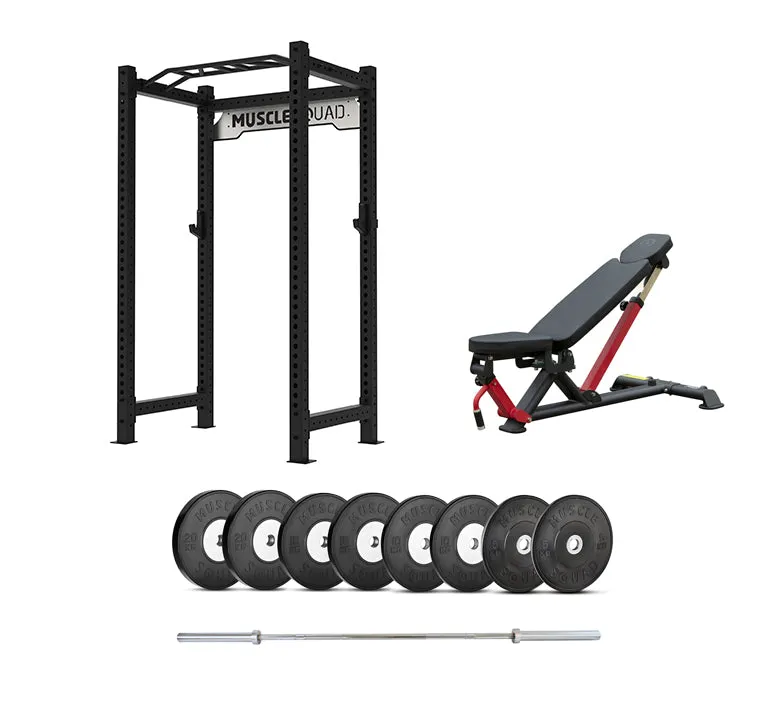 P3 Power Rack, Bench, Barbell and Weights Packages