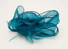 Peacock Organza Small Fascinator