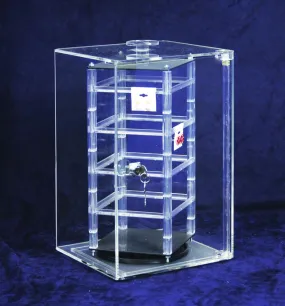 Rotating Acrylic Case for 32 pcs. 2" Hanging Earring Cards