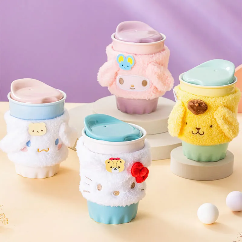 Sanrio Ceramic Mug With Plush Cup Sleeve