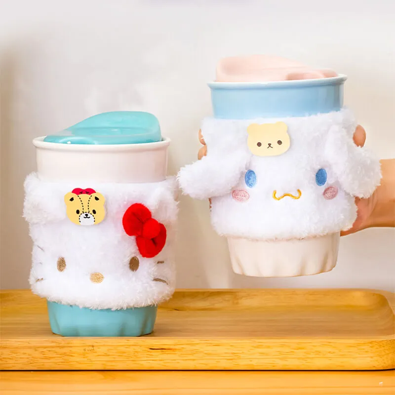 Sanrio Ceramic Mug With Plush Cup Sleeve