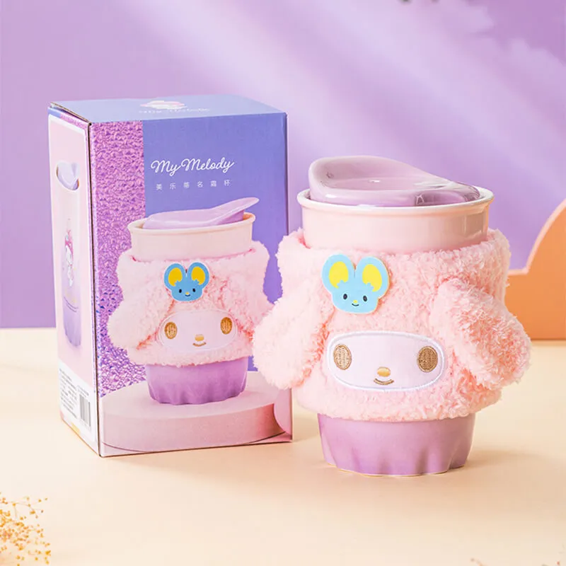 Sanrio Ceramic Mug With Plush Cup Sleeve