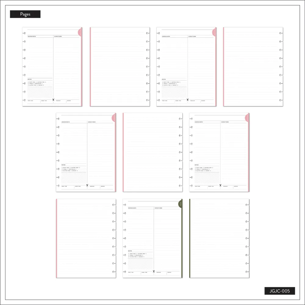 Savory Food - Classic Recipe Journal - 80 Sheets