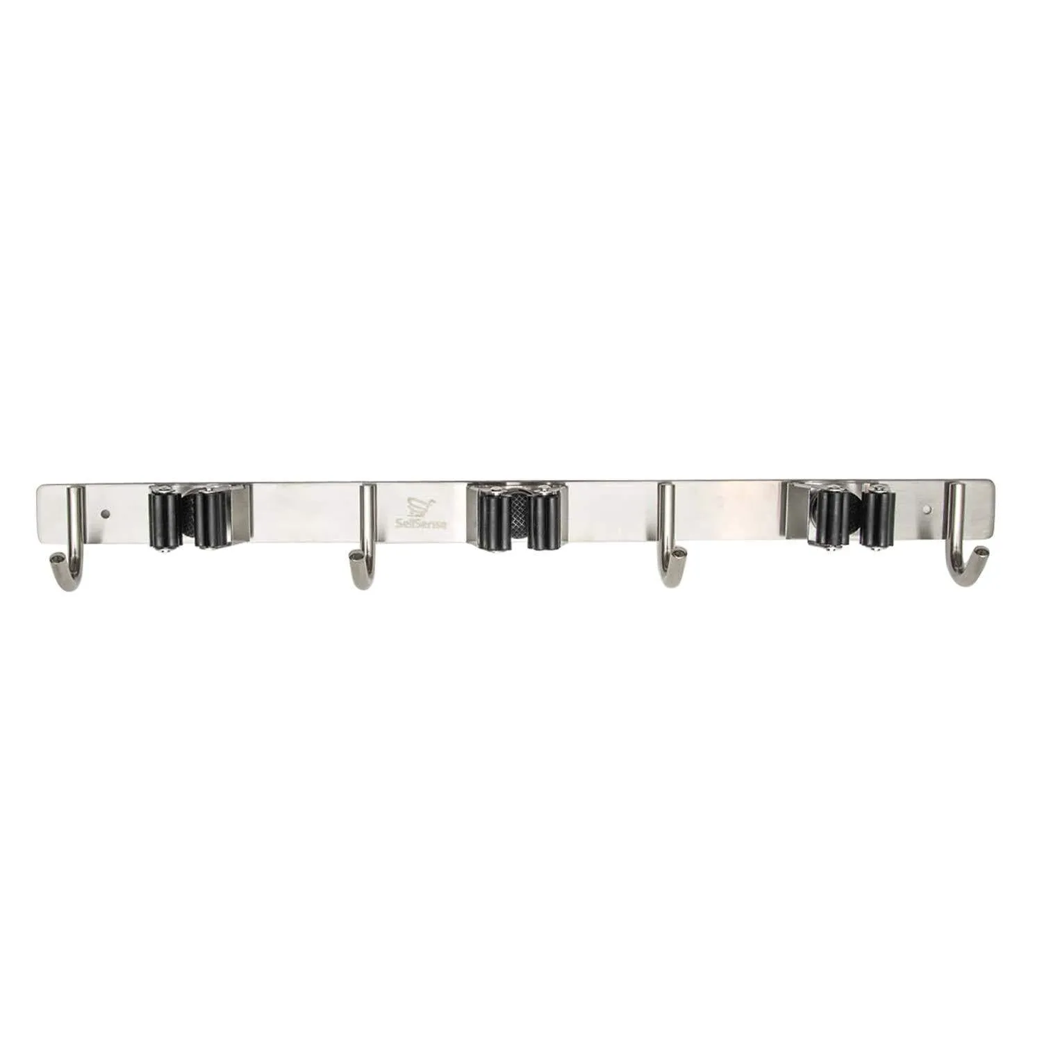 SellSense Mop and Broom Holder Wall Mount, 16" Fastening Locations, Kitchen, Garage, Garden Tool Organizer. The Best Heavy Duty Storage Organizer.
