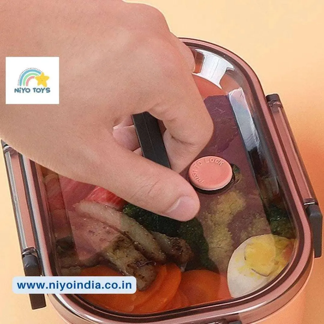 Stainless Steel 2 Grid  Lunch Box for Kids