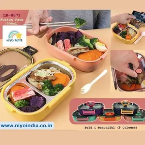 Stainless Steel 2 Grid  Lunch Box for Kids