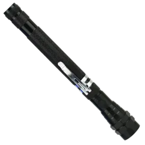 Telescopic magnetic LED flashlight