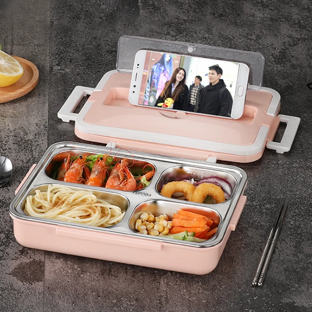 Wheat Stainless Steel Lunch Box with Cutlery Set