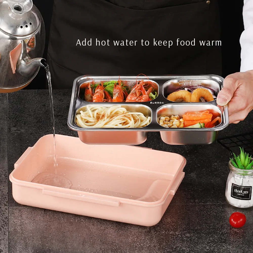 Wheat Stainless Steel Lunch Box with Cutlery Set