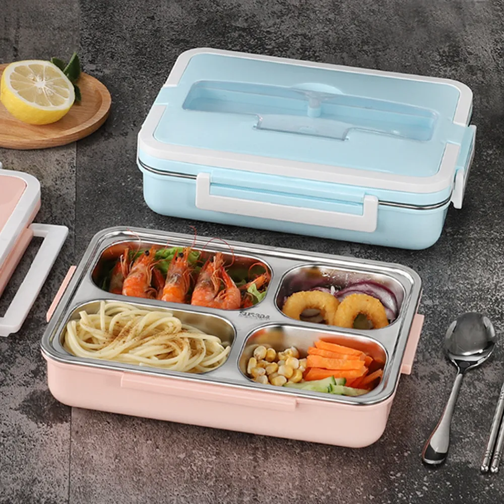 Wheat Stainless Steel Lunch Box with Cutlery Set