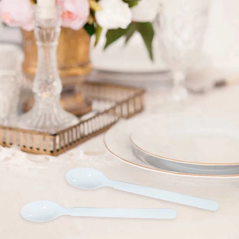 White Reusable Plastic Spoon 20pk
